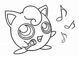 Jigglypuff Pokemon Singing Wecoloringpage Pikachu sketch template