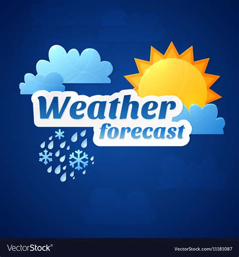 weather forecast royalty  vector image vectorstock