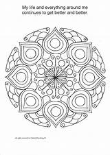 Mandala Therapeutic Mandalas sketch template