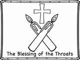 Blaise Blessing Throats Coloring Saint Pages Mini Book St Followers Printables sketch template