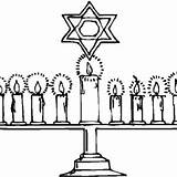 Kinara Coloring Pages Kwanzaa Principles Jew Seven sketch template