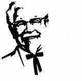 Sanders Colonel Cameo Trace Kfc Chief Clipartbest Stenciling sketch template