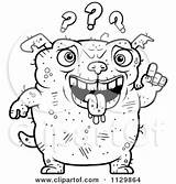 Stupid Coloring Dumb Dog Ugly Clipart Pages Cartoon Outlined Questions Royalty Vector Thoman Cory Rf Illustrations Getcolorings Color Printable sketch template