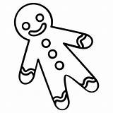 Printable Coloring Christmas Clipart Gingerbread Man Stencils Stencil Boy Line Pages Crafts Printablee Via Tree Clipartkey sketch template