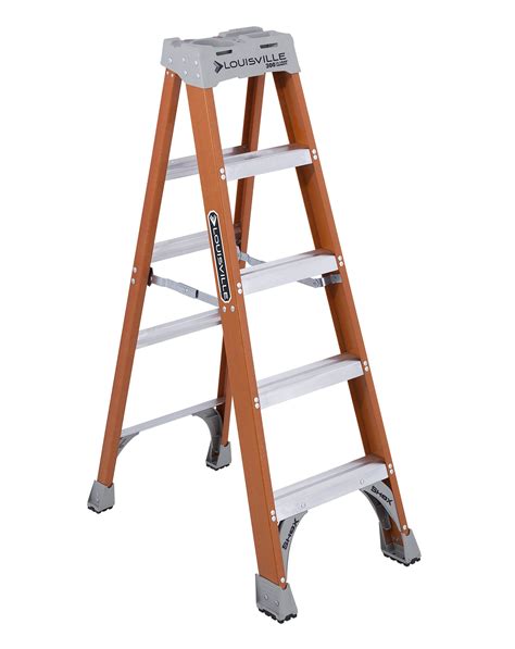 louisville ladder  fiberglass step ladder  reach  lbs load capacity fs walmartcom