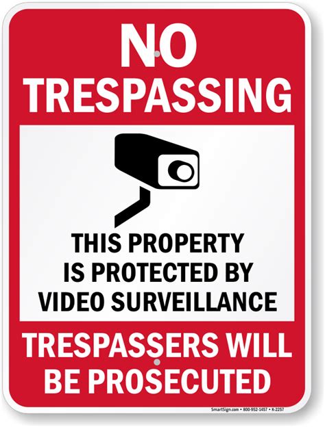 property protected video surveillance sign no