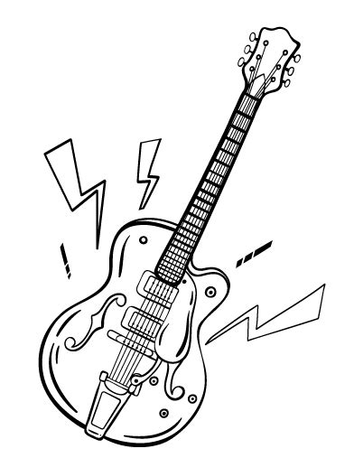 coloring pages  guitars coloring pages