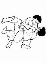 Judo Coloring Fight Kids Pages Fighting Printable Ausmalbild Ausmalbilder Zum Kostenlos Clipart Color Super Martial sketch template