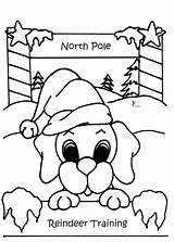 Coloring Christmas Pages Dog Cute Puppy Animal Puppies Pole Dogs North Printable Animals Print Sheets Book Drawing Pets Popular Clipart sketch template