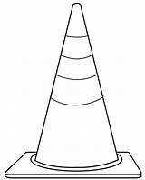 Cone Drawing Traffic Construction Clip Printable Drawings Preschool Snow Safety 3d Road Worksheets Kids Theme Coloring Template Birthday Crafts Print sketch template