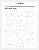 Quadrilaterals Shapes Worksheet Color Math Worksheets Count Sides Those Click Printing Below Printable Mathinenglish sketch template