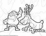 Coloring Reindeer Pages Christmas Rudolph Santa Kids Book House Color Printable Gingerbread Awkward Pizza Man sketch template
