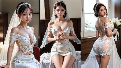 [4k Ai Lookbook] Wedding Dress Lookbook Sexy Bride 웨딩드레스 룩북
