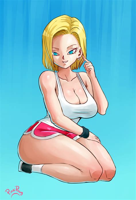 rule 34 1girls android 18 blonde hair blue eyes cameltoe