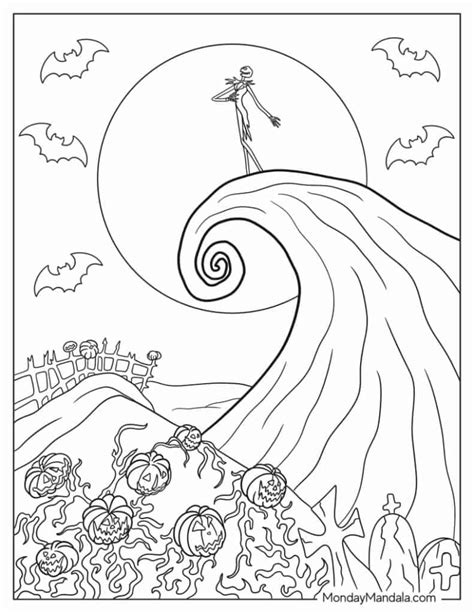 nightmare  christmas coloring pages  kids