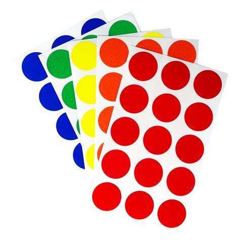 color coding dot stickers adhesive organization labels  pack store fixtures