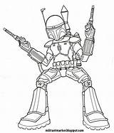 Wars Star Pages Fett Boba Coloring Getcolorings Unique sketch template