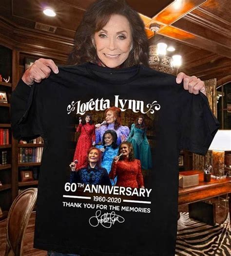 loretta lynn 60th anniversary thank you for the memories signed shirt