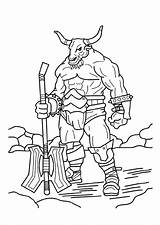 Coloring Mythical Pages Creatures Minotaur Creature Coloriage Drawing Percy Jackson Sheets Mythological Colouring Crossfit Kids Dessin Mi Mythologie Minotaure Slash sketch template