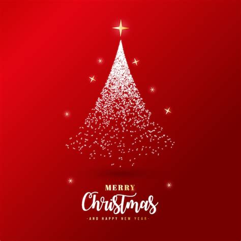 vector beautiful merry christmas banner  silver particles