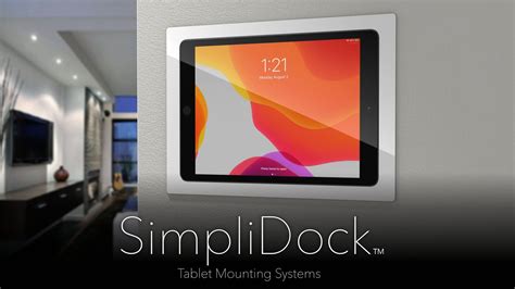 simplidock premium ipad docks mount  ipad flush  wall  integrated powercharging