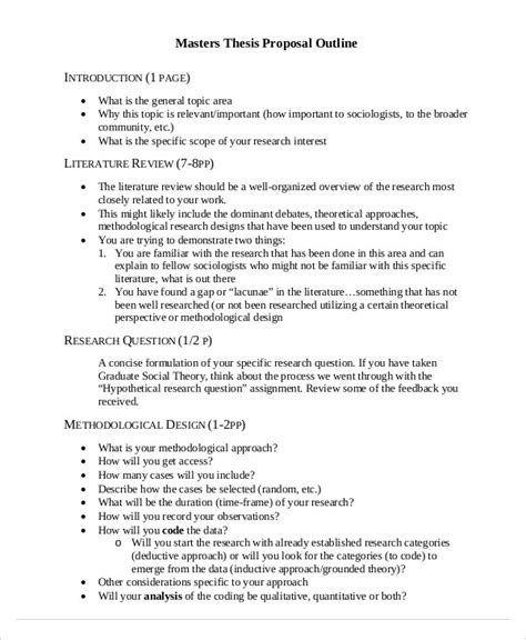 thesis paper outline format sample thesis outline research paper