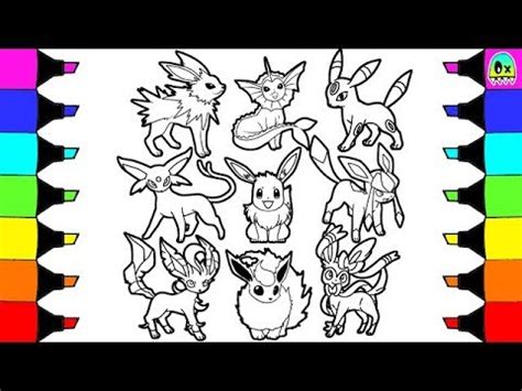 pokemon coloring pages eevee sylveon jolteon evolution colouring book