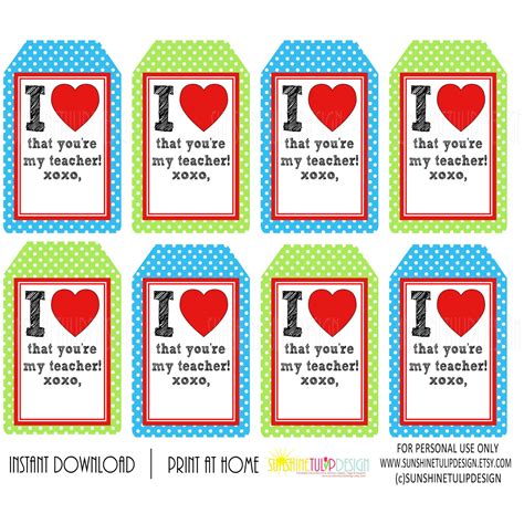 teacher appreciation printable gift tags printable word searches