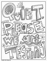 Coloring Pages Please Testing Quiet School Signs Printable Color Back Getcolorings Sheets Doodle Getdrawings Choose Board sketch template