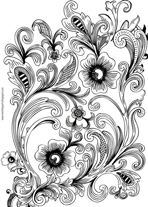 printable floral coloring page ausmalbild freebie meinlilapark