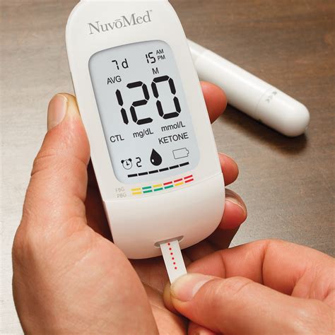 electronic blood glucose monitor  ten strips nuvomed
