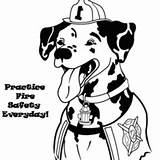 Coloring Fire Safety Pages Sparky Dog Sparkles Week sketch template