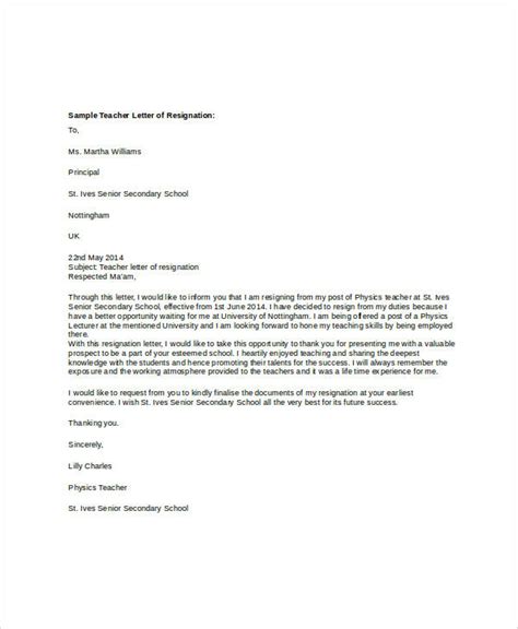 sample resignation letter templates   ms word pages