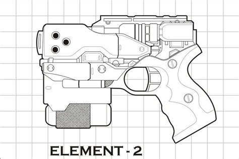 nerf gun drawing easy danisdesignz