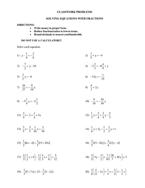 images  multi step equations worksheets  answers