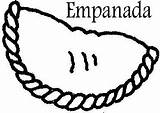 Empanada Empanadas Pintar Laminas Tradicion Patria Imagui Horno Queso Enero sketch template