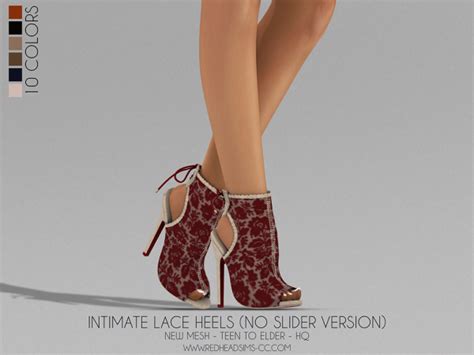Intimate Lace Heels No Slider The Sims 4 Download Simsdomination