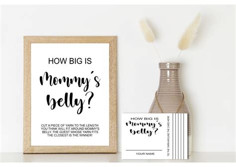 big  mommys belly game printables depot
