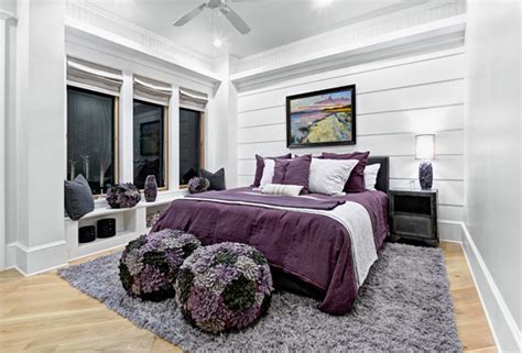 stunning black white  purple bedrooms home design lover
