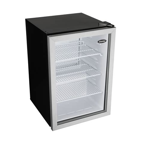 danby  cu ft glass door mini fridge compact refrigerator silver  pack ebay