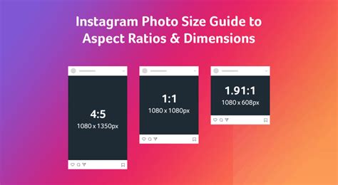 instagram photo size guide  aspect ratios  dimensions