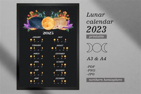 lunar calendar printable moon calendar  calendar