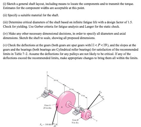 sketch  general shaft layout including means  cheggcom