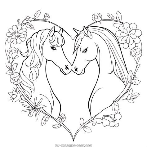 horse valentine coloring page  coloring page