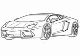 Lamborghini Coloring Drawing Veneno Pages Template sketch template