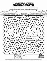 Hebrews Abraham Mazes Maze Hebrew Hebrewlessons sketch template