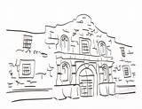 Alamo Drawing Remember Paintingvalley Hand Line sketch template