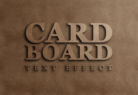 cardboard text effect  psd