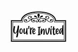Invited Re Youre Svg Craft sketch template