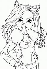 Clawdeen Printable Colouring Anycoloring sketch template
